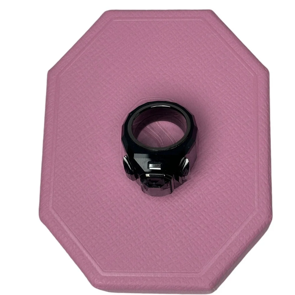 Swarovski Chroma cocktail ring Black, Ruthenium plated 52 EUR /  6 USA